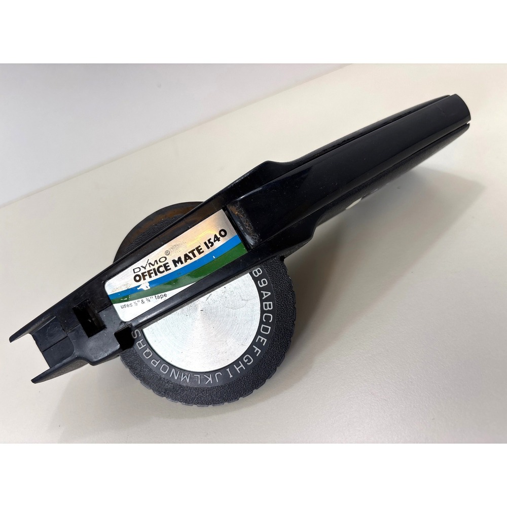 DYMO Office Mate II 1540 Embossing Label Maker Black Vintage Manual Handheld